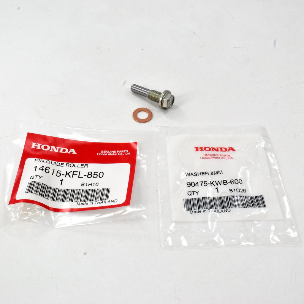 ชุดน๊อตล็อคยางกลิ้งโซ่ราวลิ้น (กลางเสื้อสูบ) แท้ศูนย์ฮอนด้า ราคา/1ชุด 14615-KFL-850 / 90475-KWB-600 - รูปที่ 4