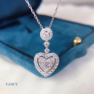 Fancy สร้อยคอ จี้หิน CZ สวยหรู เหมาะกับของขวัญวันเกิด วันครบรอบ แฟนซี สําหรับผู้หญิง