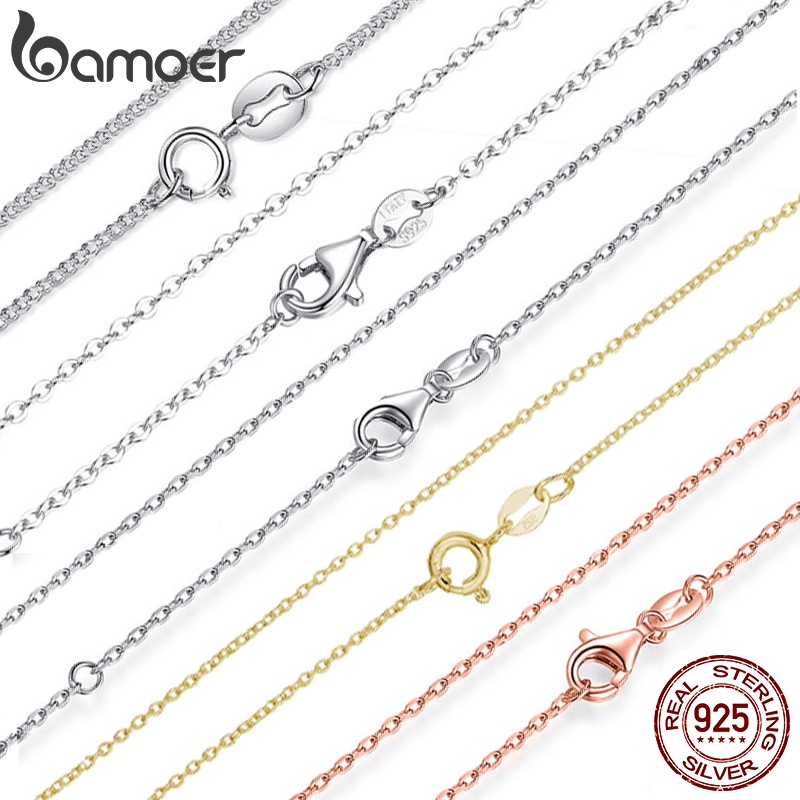 Bamoer สร้อยคอโซ่เงินแท้ 100% 925 จี้กุ้งก้ามกราม ปรับได้ เครื่องประดับแฟชั่น สําหรับผู้หญิง