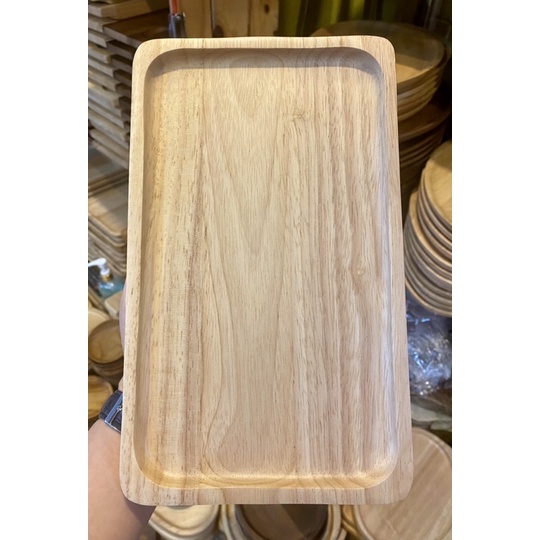 ถาดไม้ยางพารา 6×10นิ้ว☘️🌈