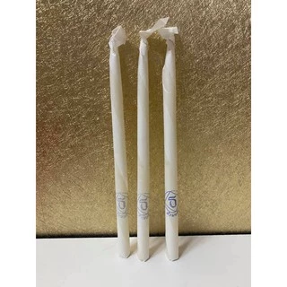 เทียนน้ำมนต์ เทียนขี้ผึ้ง เทียนแท้ ขนาด 1 บาท , 2 บาท และ 3 บาท