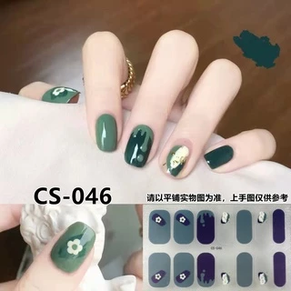 สติกเกอร์ติดเล็บ ลายการ์ตูน CS Series น่ารัก ไล่โทนสี กันน้ํา ปลอดสารพิษ แบบฉีกได้ ทนทาน สําหรับตกแต่งเล็บ DIY 14 ชิ้น ต่อชุด