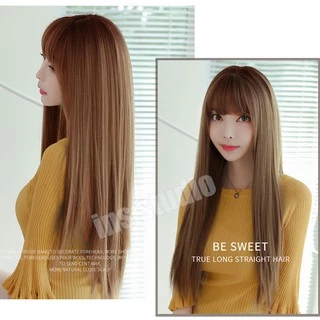 วิกผมยาวตรง วิกผมหน้าม้า ผมปลอม Wig