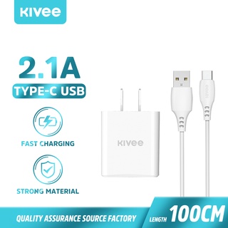 KIVEE ชุดสายชาร์จ Type-C สายชาร์จอแดปเตอร์ ชุดสายชาร์จเร็วสำหรับ Xiaomi OPPO Huawei