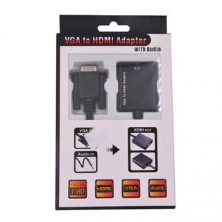 VGA To HDMI Adapter with Audio USB สำหรับ PC TV