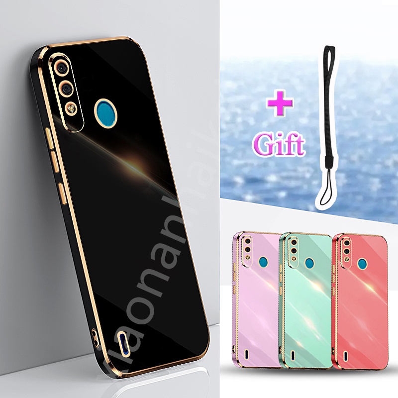 Itel A56 Pro ITEL A56 Soft Cover Casing Traight Edge Electroplated Phone Case