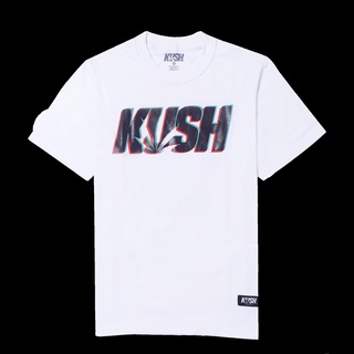 เสื้อยืดผ้าฝ้ายพิมพ์ลายแฟชั่น KUSH Co. Dizzy (WHITE) T-Shirt