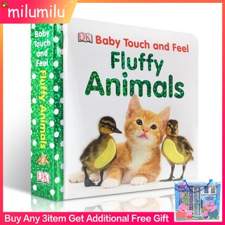 Baby Touch and Feel Fluffy Animals Board book English Activity Books for Kidsหนังสือเด็ก
