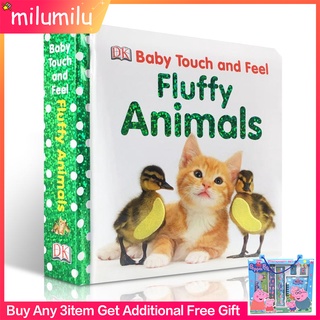Baby Touch and Feel Fluffy Animals Board book English Activity Books for Kidsหนังสือเด็ก