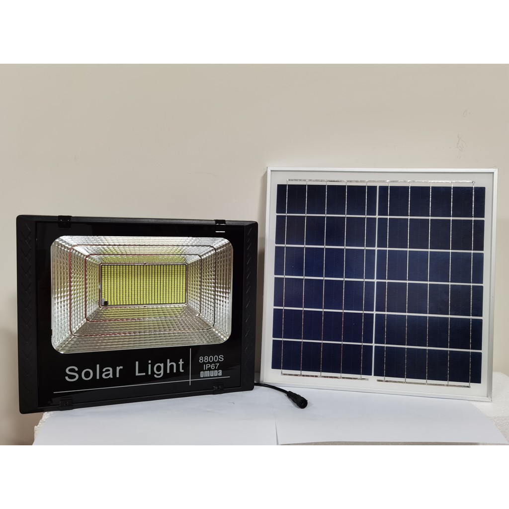 OMUDA_SHOP ไฟโซล่าเซลล์ สปอตไลท์ Solar LED โซล่าเซลล์ รุ่นพี่บิ๊ก jd-100W(8800S)-(PPS) แสงสีขาว