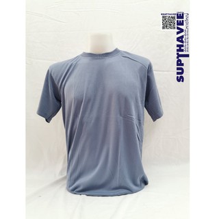 เสื้อยืดคอกลม  TC สีเทา แขนสั้น Free size