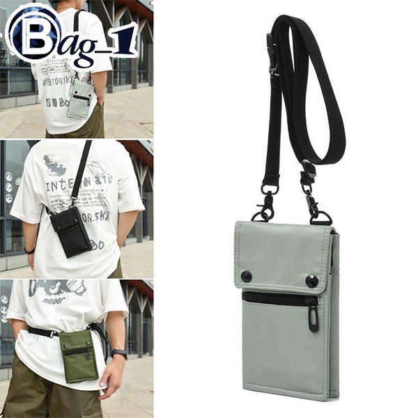 bag_1(BAG1773) กระเป๋าสะพายข้างผ้าไนล่อน ใส่โทรศัพท์ได้มีหลายช่อง+สายคล้องเป็นเหล็ก