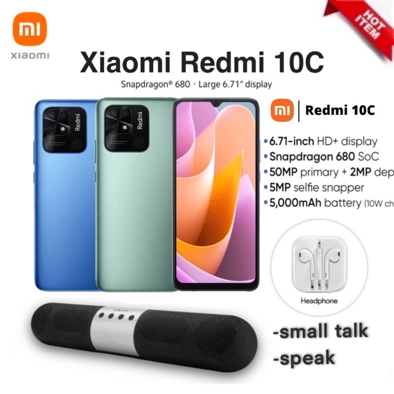 Xiaomi Redmi 10C (4+64GB) (4+128GB) โทรศัพท์ สมาร์ทโฟน Snapdragon 680 แบตอึด 5,000 mAh ** ประกันศูนย์ 15 เดือน #2