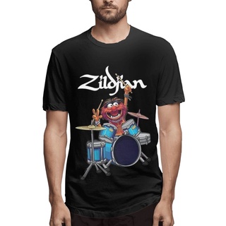 เสื้อยืดครอปพร้อมส่ง เสื้อยืดโอเวอร์ไซซ์ ลายกลอง The Muppet Show Zildjian Drums 02 ของขวัญวันเกิด สําหรับผู้ชาย IDjmml18