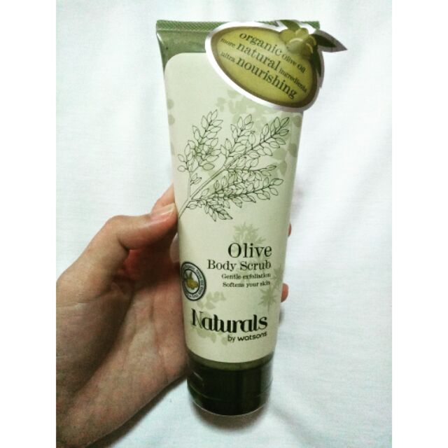 (แท้!! รับจากบริษัท) สครับขัดผิวกาย Watsons Olive body scrub 200 g.