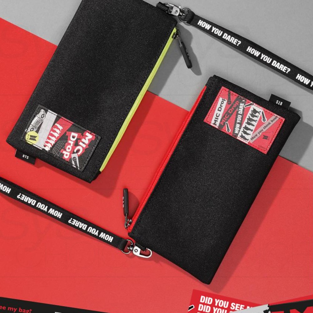 BTS Official Authentic Goods MD MIC Drop Cable Patch Pouch syschoice