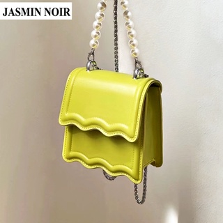 Jasmin NOIR กระเป๋าสะพายข้าง หนัง PU ประดับมุก สําหรับผู้หญิง