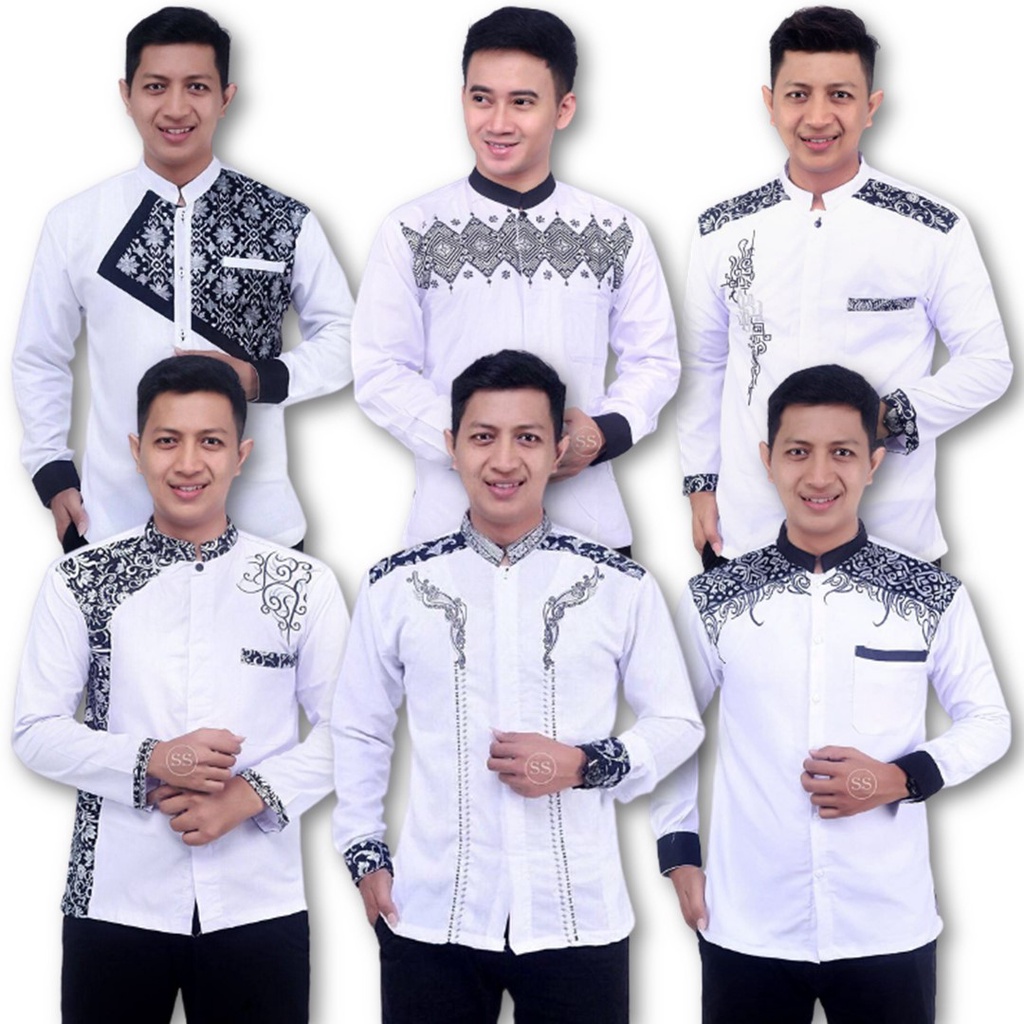 Koko GUS AZMI เสื้อแขนยาว สีขาว สําหรับผู้ชาย KOKO GUS AZMI