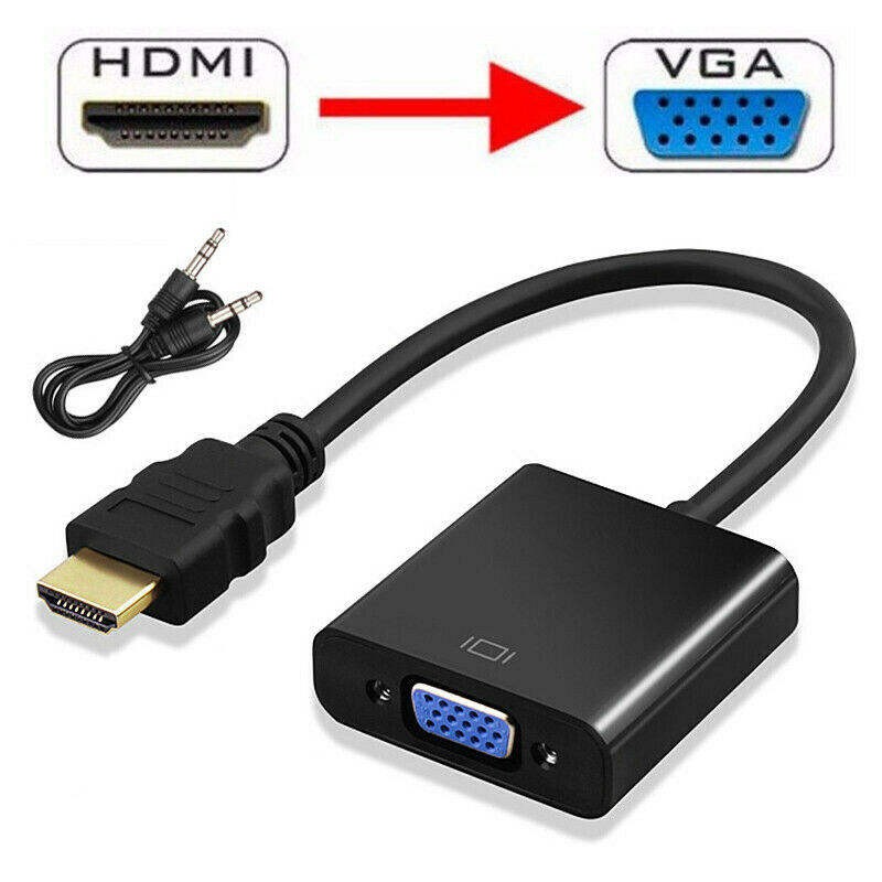 HDMI to VGA Converter cable , Adapter for computer PC/notebook DVD (&more) connect to TV Monitor Projector