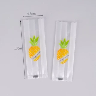 ถุงบรรจุภัณฑ์บิสกิต 100pcs ถุงขนม DIY บรรจุภัณฑ์ขนม Large ขนมทำมือ พาย ถุงและถาด mini ถุงอาหารห่อของขวัญ