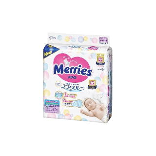 โปรโมชั่น : Merries Diaper Tape 90pcs. Size NB เมอร์รี่ส์ ผ้าอ้อมเด็ก ชนิด เทป
