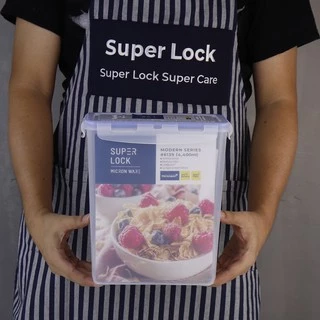 กล่อง ถนอม อาหาร # 6139 ซุปเปอร์ล็อค super lock 4400 ml เหลี่ยม สูง เวฟ