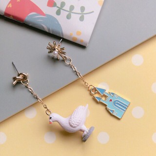 สินค้าใหม่!! ต่างหูน่ารัก นก🐦 White Pegion Earring