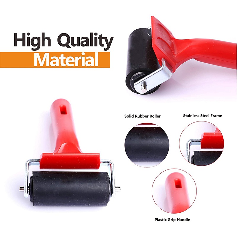 2.4, 5.9 and 7.9 3Pack Rubber Brayer Rollers Black Rubber Rollers for Crafting Printmaking Wallpapers Stamping Gluing Application 