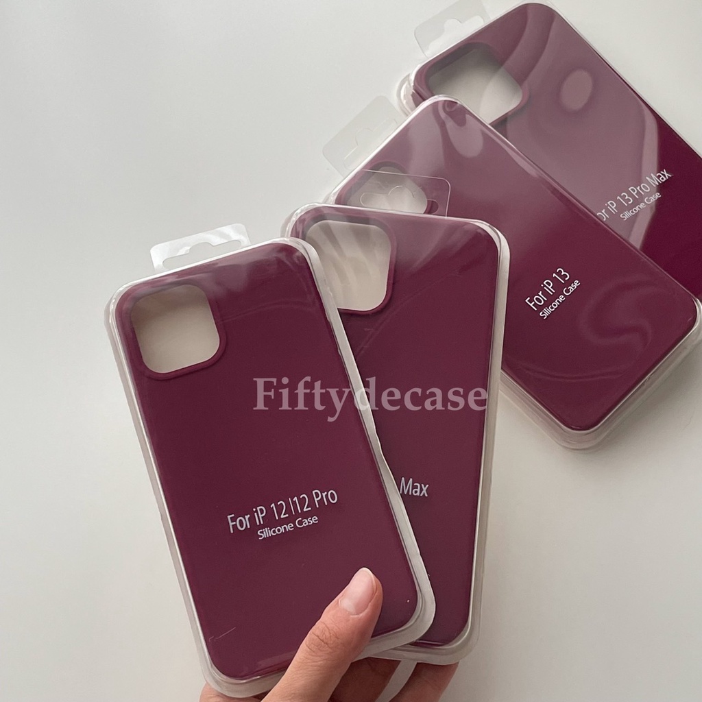 เคสกำมะหยี่ รุ่น 7-16promax เคสซิลิโคนสีพื้น ไม่มีโลโก้ (สีไวน์) พร้อมส่ง !!! ราคา ถูกที่สุด ดีลบีเคเค