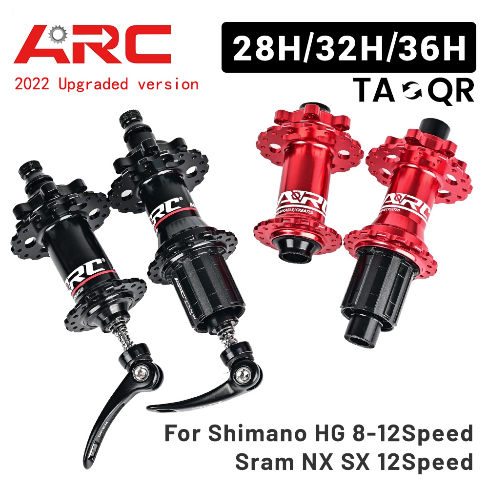 1 คู่ ARC 006 MTB Hubs 28 32 36 หลุม 120 แหวนจักรยานเสือภูเขา Hub 4 Pawls 8-11 ความเร็วด้านหน้าและด้านหลังปิดผนึกแบริ่ง