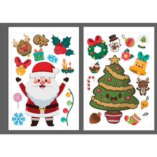 สติ๊กเกอร์ลายคริสต์มาส ตกแต่งกระจก Christmas stickers