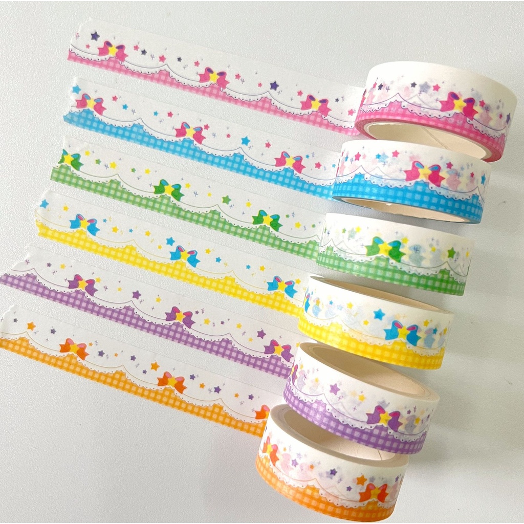 Galicici เทปกระดาษ ประดับโบว์ และโบว์ สไตล์เกาหลี สําหรับตกแต่ง DIY