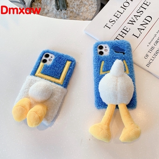 Cute Plush Phone Case Vivo Y20 Y20i Y20S Y12S Y50 Y30 V17 V19 S1 Pro IQOO 5 Pro X50 Pro Y11 Y12 Y13 Y15 Y17 Y19 Y91C Y93 Y95 Y91 Warm Case Donald Duck Carton Case