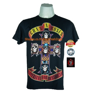 เสื้อวง Guns N Roses เสื้อไซส์ยุโรป กันส์แอนด์โรสเซส PTA1219 เสื้อยืดวงดนตรีร็อค