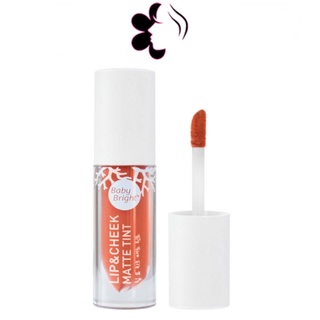 (ถูก/แท้) Baby Bright Lip &amp; Cheek Matte Tint 2.4g เบบี้ไบร์ท ลิปชีค ลิปแมท ทินท์