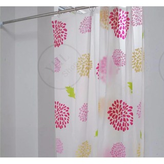 YHL Shower Curtain ผ้าม่านห้องน้ำ ม่านห้องน้ำ ผ้าไนล่อน PEVA พิมพ์ลาย (ขนาด180x200ซม)