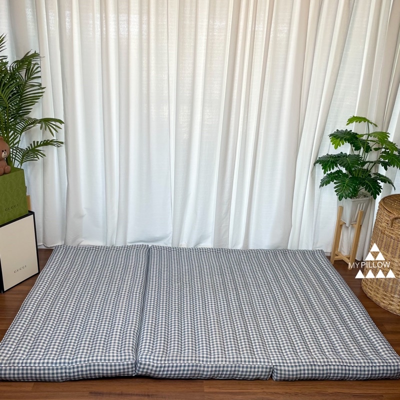 3.5ฟุต ที่นอนนุ่นลายMinimal หนา8cm(ก.110xย.180cm)