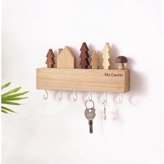 พร้อมส่ง ได้รับ 1-2 วัน ที่แขวนกุญแจมินิมอล ที่แขวนกุญแจไม้  key hanger minimal style มินิมอล สไตล์ มูจิ