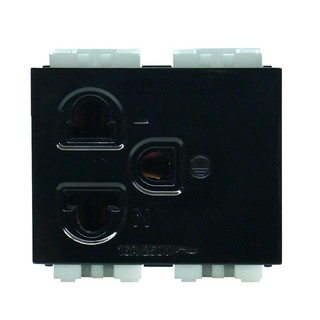 เต้ารับคู่ 3 ขา มีกราวด์ CT ELECTRIC CPS-113 สีดำ SINGLE SOCKET CT ELECTRIC CPS-113 3-PIN BLACK