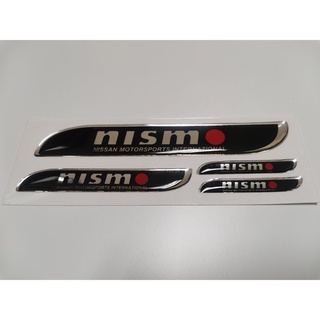 สติ๊กเกอร์เทเรซิ่นนูนอย่างดี คำว่า NISMO MOTORSPORTS INTERNATIONAL ชุดแต่งรถ NISSAN sticker ติดรถ แต่งรถ นิสสัน นิสโม้