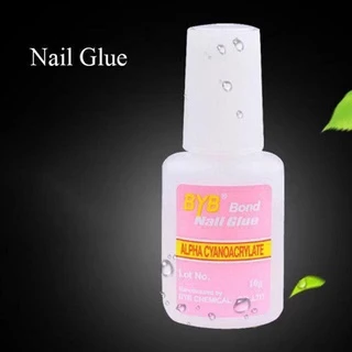 (( กาว BYB ชมพู )) กาวต่อเล็บ กาวติดเล็บปลอม หลอดใหญ่ PVC สีชมพู BYB