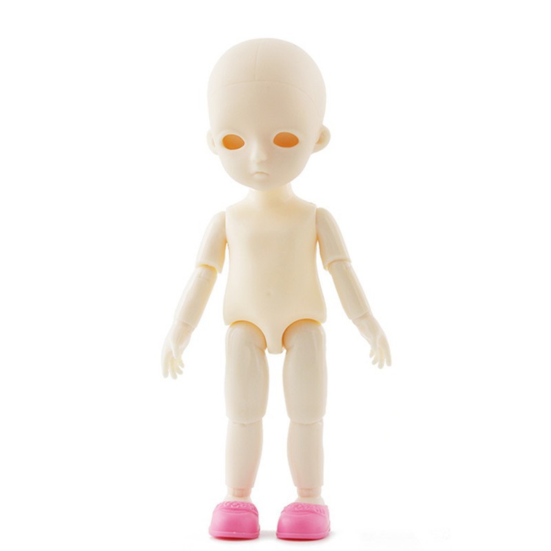BJD Dolls 16cm 1/12 13 Movable Joints Asian Skin Naked Baby Body Without Makeup DIY Doll Toy for Girls Gift