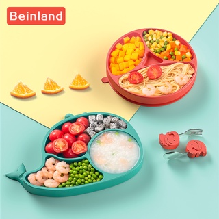 Beinland Silicone Plate Kid Tableware Food Grade Baby Silicone BPA Free Non-Slip Baby Dish Infant Toddler Dinnerware