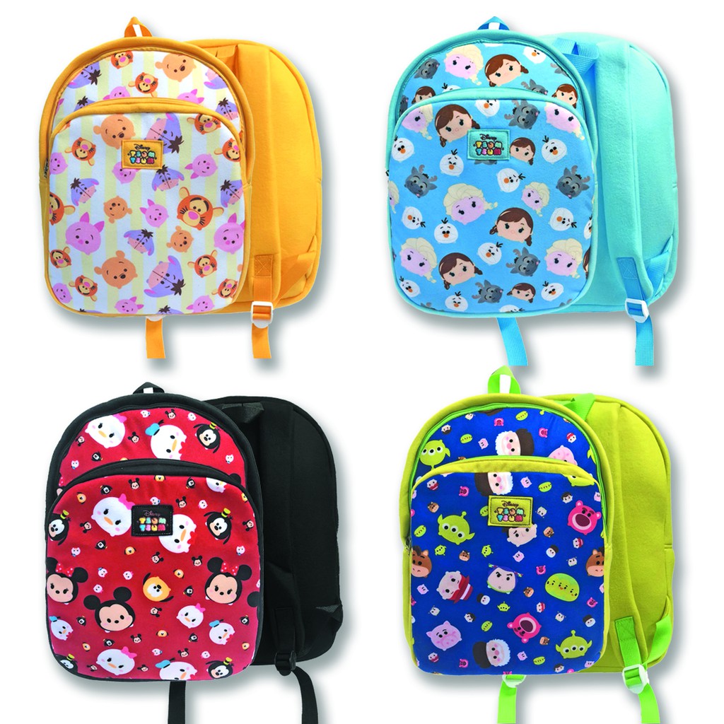 DISNEY กระเป๋าเป้สะพายหลัง ลาย MICKEY / FROZEN / POOH / TOY STORY TSUM TSUM ขนาด 16 นิ้ว (สินค้าลิขสิทธิ์แท้ จากโรงงาน)