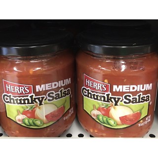 เฮอร์สมีเดียมซัลซ่าซอส 454ก Herrs Mild Salsa Dip Sauce454 g 1ชิ้นราคา259บาท