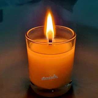 เทียนแก้วไขถั่วเหลืองชุด((1/1)แก้ว และ(3/1)แก้ว)Soy wax Candle with Glass ทำมาจากธรรมชาติ ผลิตเองพร้อมส่งทันที
