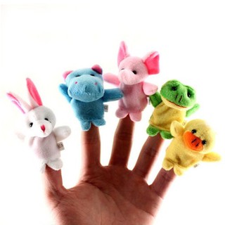 ตุ๊กตาผ้าการ์ตูนใส่นิ้วมือรูปสัตว์ ครอบครัวสุขสันต์ 10 ชิ้น ส่วนลด100 บาท โค้ด