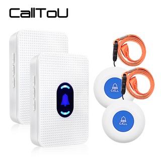 🔥ส่งไวจากไทย🔥CallToU Wireless Caregiver Pager ปุ่มพยาบาลเพจเจอร์ไร้สาย สำหรับผู้ป่วยสูงอายุ 2 ปุ่ม 2 เครื่องรับ LC01