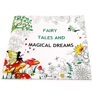 Love* สมุดระบายสี Fairy Tales And Magical Dreams ขนาด 25x25 ซม. สําหรับผู้ใหญ่และเด็ก