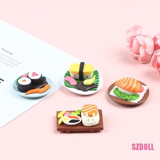 [SZDOLL6] ซูชิจิ๋ว 1:6 อาหารญี่ปุ่น ของเล่น สําหรับบ้านตุ๊กตา